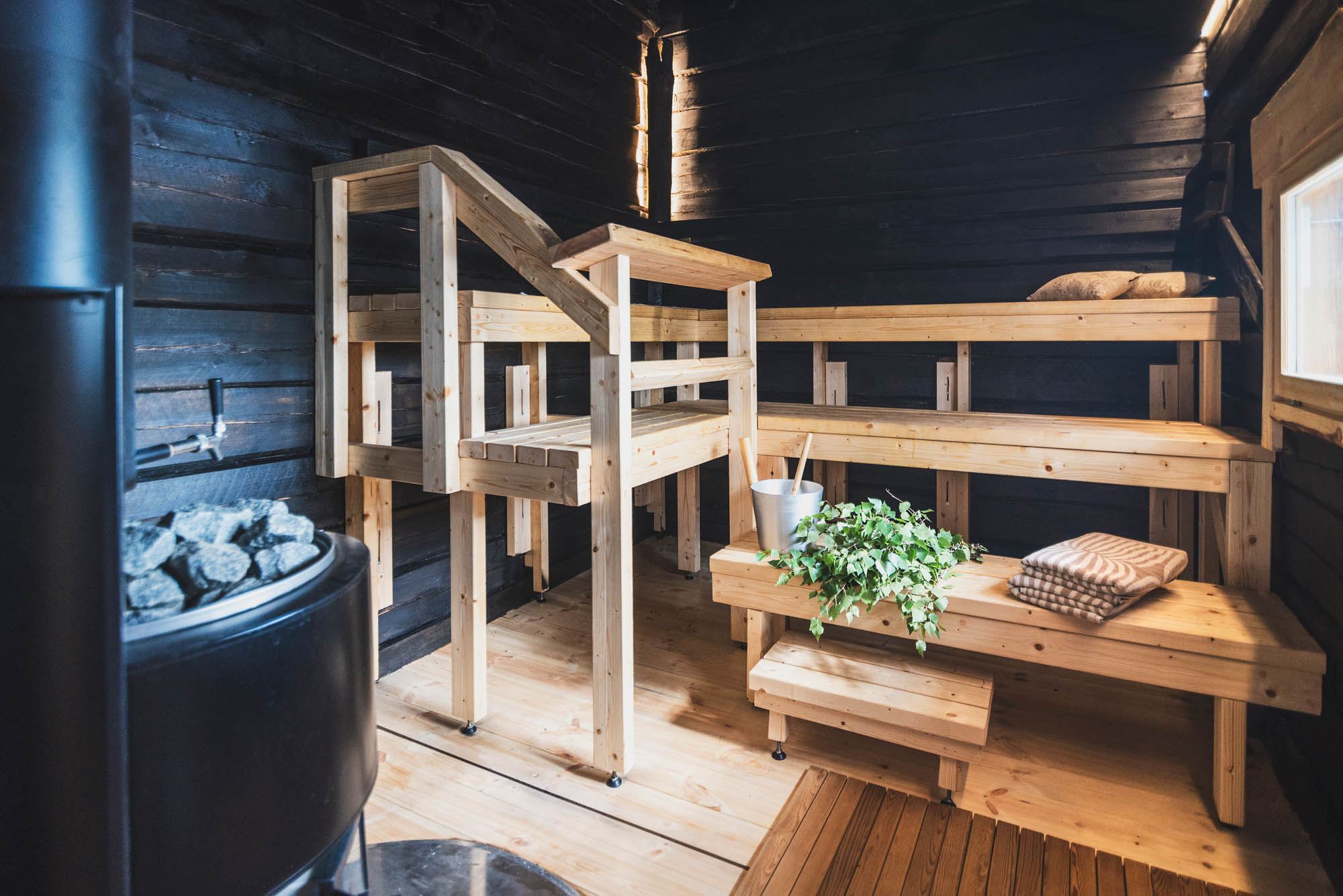 Traditional Finnish sauna in Posio, Lapland